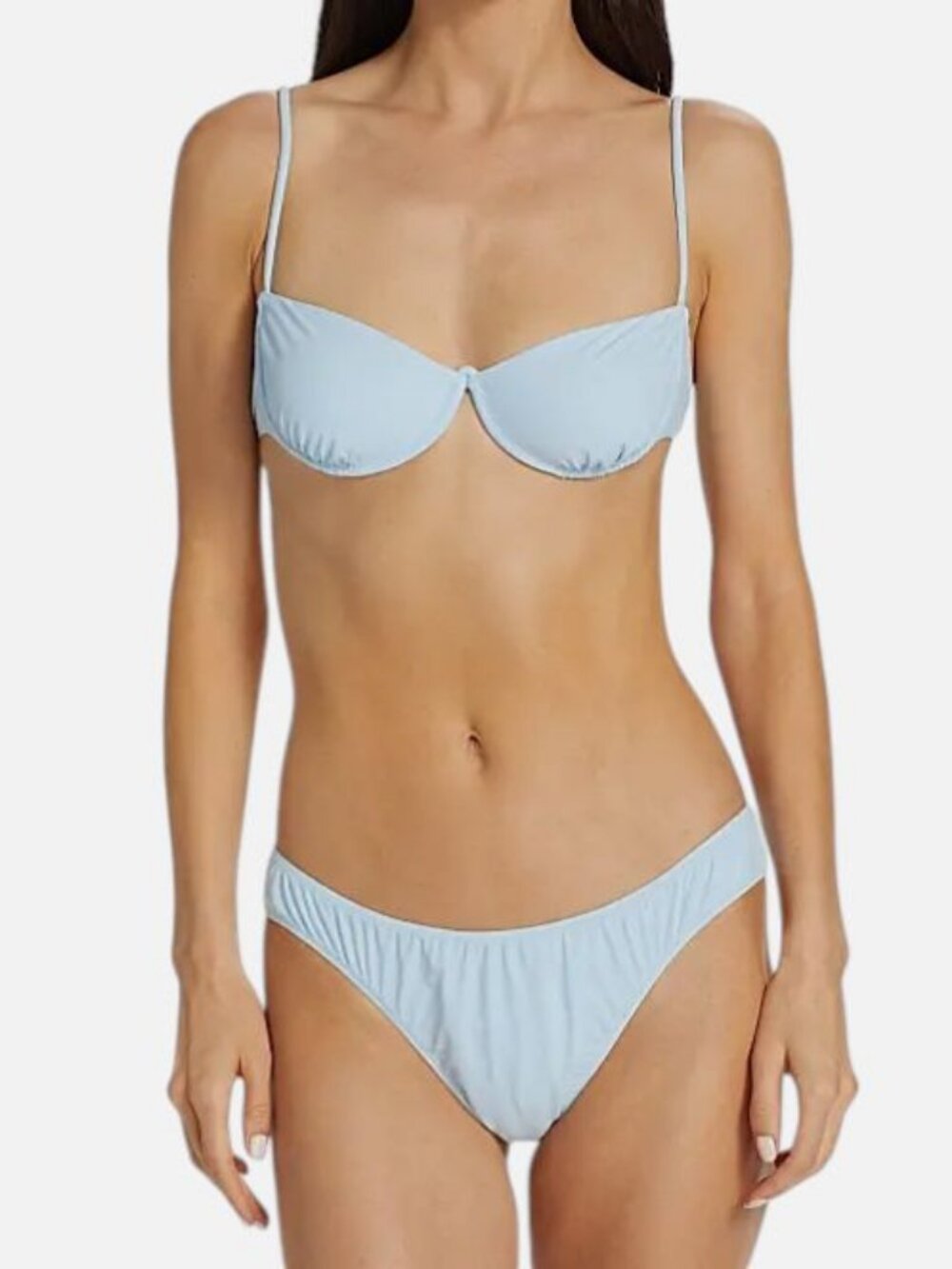 Palmiza Women's Blue Two-Piece Paolina Bikini Set Swimwear Size L